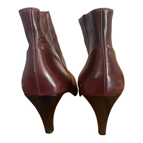 Etienne Aligner women’s  "Filly" Brown Patent Leather Square Toe Ankle Boots 7 M - Picture 6 of 12